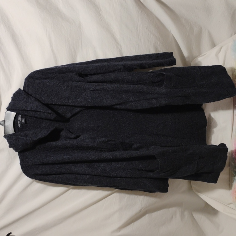 (D-16) Barefoot Dreams Cozychic Open Sweater W Hood SzXS/S Worn 2X